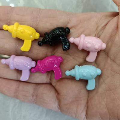 0.22元一个/整包卖 18*25mm个性烤漆竖孔水枪 DIY手工串散珠串笔手机链饰品配件手枪