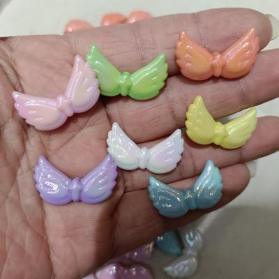 0.29元一个/整包卖 16*26mm镀UV天使之翼十字架翅膀DIY手工串散珠串笔手机链饰品配件