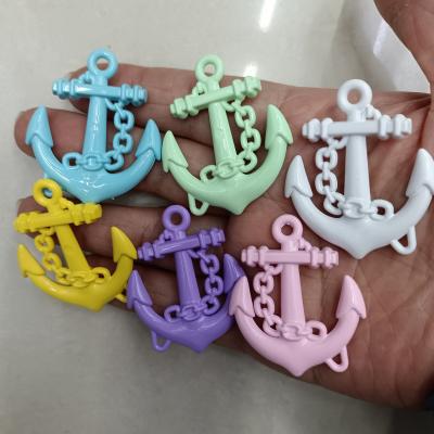 0.7元一个/整包卖 37*44mm个性烤漆吊孔链条船锚 DIY手工串散珠挂件钥匙扣饰品配件