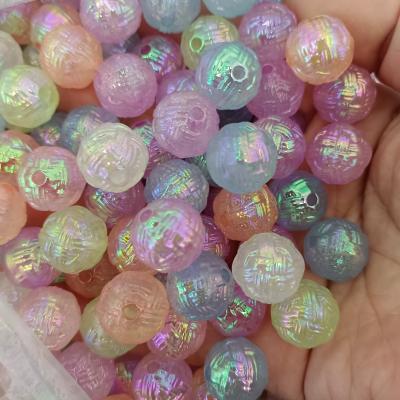 0.24元一个/整包卖 16mm镀UV彩夜光毛线球珠 DIY手工串珠散珠串笔手机链饰品配件